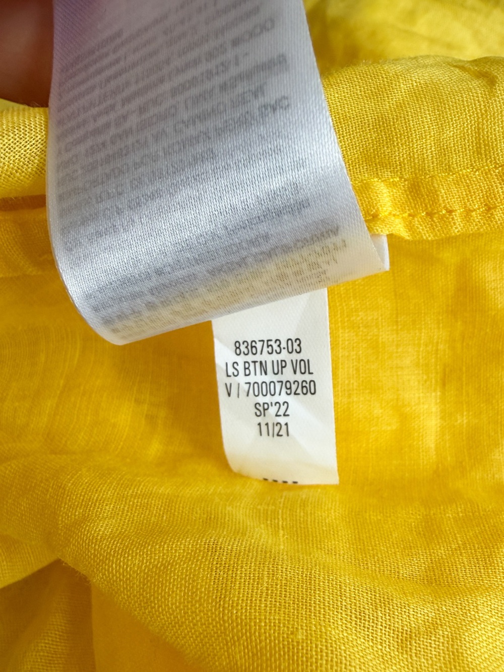 BANANA REPUBLIC • Ramie Balloon Sleeve Blouse in Yellow Umbrella - Picture 10 of 10